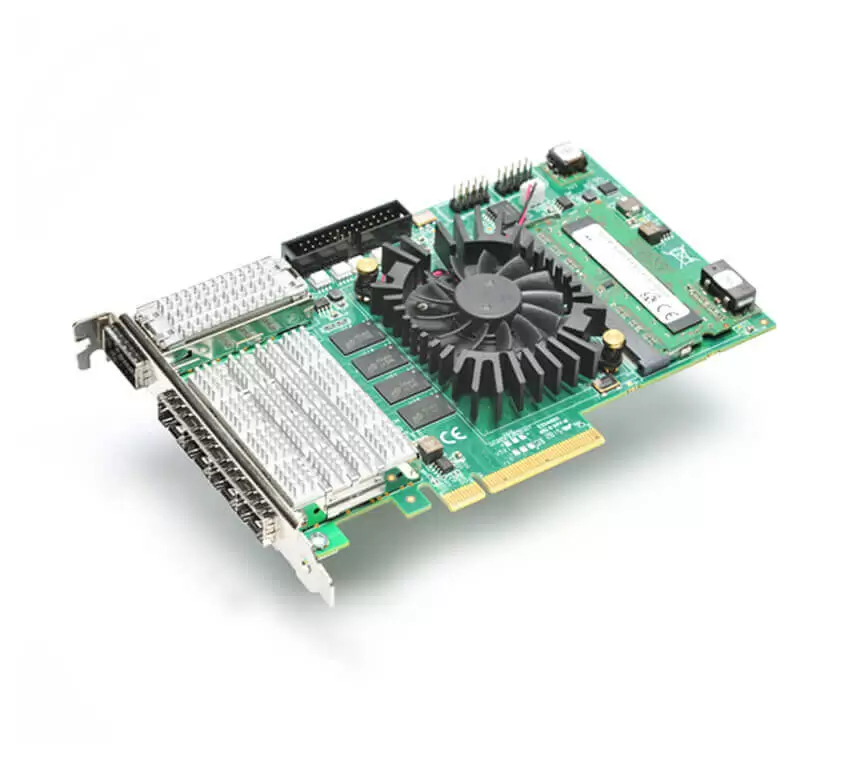 Fiber FPGA board, a chip with a cooling fan