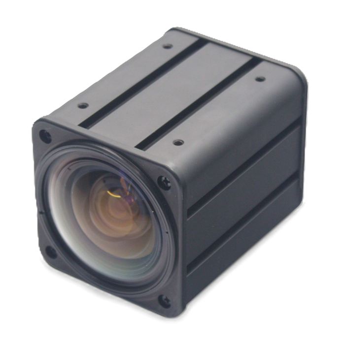 KAYA Vision custom IP67 camera enclosure with installed lens